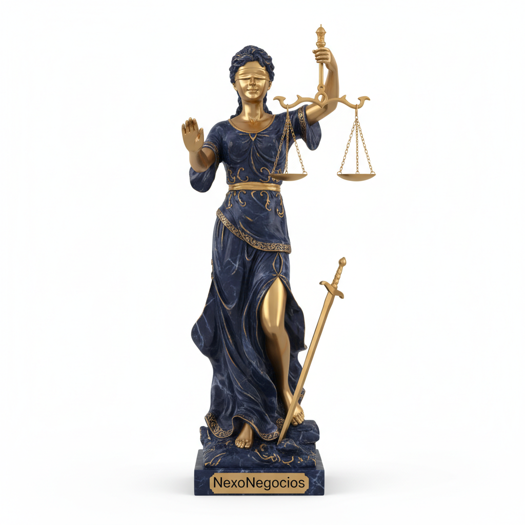 create an image with the lady justice in the colors of this page