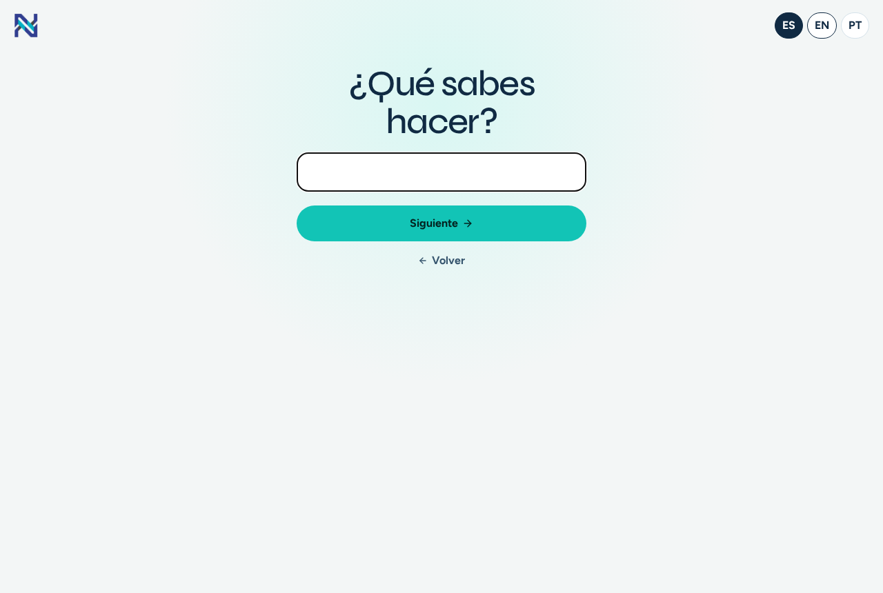 Qué sabes hacer